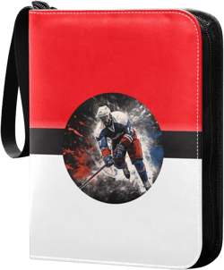 Custom Photo Sports Trading Card Binder - Fits 400 Cards with 50 Removable Sleeves, 3-Ring Card Collector Album Holder
