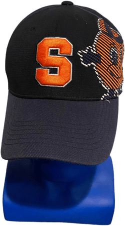 top of the world syracuse orange embroidered logo and s onefit l/xl curved brim hat