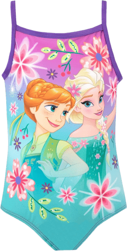 Disney Frozen Bathing Suit | Anna and Elsa Frozen Swimsuit | Swimming Suit for Girls | Sizes 3T to 7 4 Purple