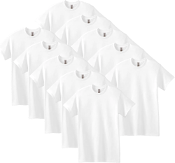 Gildan Adult Heavy Cotton T-Shirt, Style G5000, Multipack 4X-Large White (10-pack)
