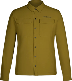 VOORMI Men's Shirt Jacket – Durable Stretch Nylon and Sherpa Wool Liner, Water-Repellent, Multi-Pocket Design