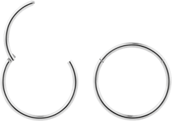 1 Pair 18G Stainless Steel Polished Hinged Hoop Segment Rings Sleeper Earrings 6mm-13mm