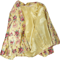 Vintage 1930s Yellow Floral Silk Kimono Jacket