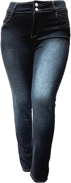 Jack David Womens Plus Size Stretch Dark Blue Black High Waist Denim Jeans Skinny Pants