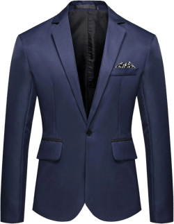 Men's One Button Sport Coat Classic Stretch Blazer Suit Jacket Slim Fit Lightweight Jacket Tailored Blazer Sport Coat 3X-Large Navy