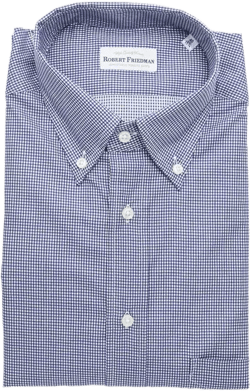 Robert Friedman Blue Cotton Men Shirt