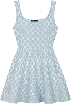Jacquard knit mini dress
