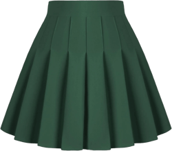 Dressever Women's Pleated Skirts Mini Skater Basic Skirt High Waist Tennis Skirt School Uniform Cheerleader Skirts Small Green