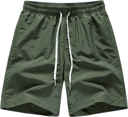 RTRDE Men's Swimming Trunks Shorts Swimming Quick Dry Shorts Summer Holiday Beach Board Shorts Swimsuit, M-4XL 4X-Large Hm1-army Green