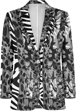 Flashideas Blazer for Men One Button Formal Dress Jacket Lightweight Knit Sport Coat X-Small Cow Print Leopard