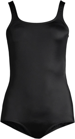Lands' End Women's D-Cup Tugless Low Leg One Piece Swimsuit - 8 - Black