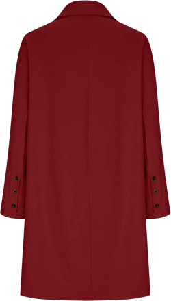 Hvyesh Women's Wool Blend Trench Winter Jackets Mid Long Warm Pea Coats Dressy Casual Double Breasted Overcoat with Pockets 5X-Large #04-red