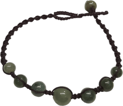 Infinityee888 Jade Bead Anklet Green Feng Shui for Men,Women Ankle Bracelet-AK01