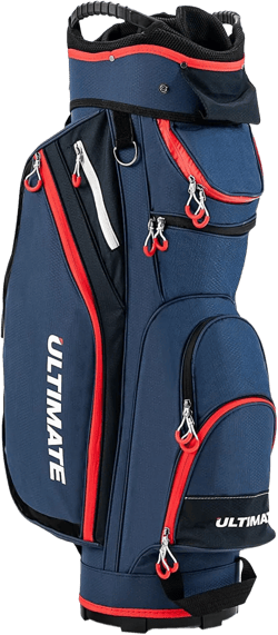 KOTEK Golf Cart Bag, 14 Way Divider Top Golf Club Bag with Cooler, Rain Hood, 8 Pockets, Umbrella Holder, Handle & Detachable Shoulder Strap, Lightweight Golf Bag for Men Women Navy