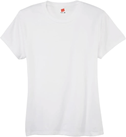 Hanes Perfect-T Crewneck T-Shirt, Lightweight Cotton Short Sleeve Tee for Women XX-Large White