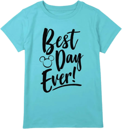 Disney Plus Size Classic Mickey Best Day Girls Short Sleeve Tee Shirt XX-Large Plus Blue