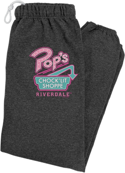 Riverdale Pops Chock'Lit Shoppe Unisex Jogger Sweatpants for Men and Women Medium Charcoal Heather