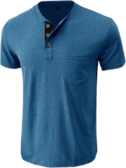 INGORINA Henley Shirts for Men Casual Long/Short Sleeve Cotton T-Shirt Basic Button Tee Shirts with Pocket | Amazon.com