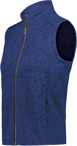 Holloway Women's Alpine Sweater Fleece Vest X-Small Navy Heather