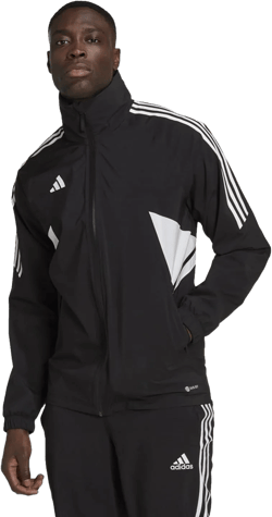adidas Men's Soccer Condivo 22 Rain Jacket - Water and Wind Resistant, Elastic Cuffs, Adjustable Hood, Zip Pockets, Polyester (US, Alpha, X-Large, Regular, Regular)