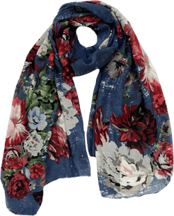 Lina & Lily Floral Design Print Women's Scarf Shawl Lightweight