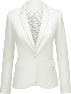 GRAPENT Women's Business Casual Pockets Work Office Blazer Back Slit Jacket Suit