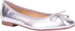 New York & Company Women's Paulina- Square Toe Ballet Flats - 7.5, SILVER