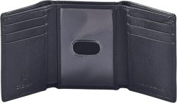 Wallet for Men Trifold Real Leather RFID Blocking Credit Card Case with ID Window in Gift Box NAPPA BLACK