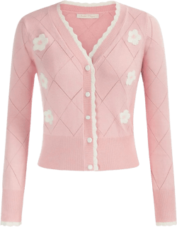 Belle Poque Long Sleeve Cardigan Sweater for Women Cropped Cardigan Shrugs Pink Long Sleeve Medium