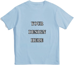 Generic Custom Shirts Add Your Own Text Name Logo Photo Image Personalized Cotton Tee for Men Women Sky Blue Small
