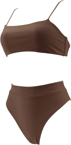 MOSHENGQI Women High Wasited Bikini Shoulder Strap 2 Piece High Cut String Swimsuits : Clothing, Shoes & Jewelry