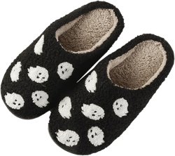 Women Slippers Cute House Slippers Strawberry Slippers Comfy Soft Bedroom Shoes Warm Fuzzy Slip-On Slippers Indoor Non-slip Plush Bedroom Slippers, E-24TX001 8.5-9 Women/7-7.5 Men Ghost