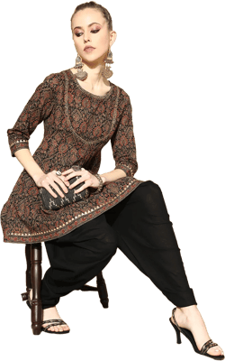 Ethnic Motifs Pure Cotton Dhoti Kurta Set