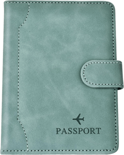 Herain Lime Green Passport Holder for Travel, Passport Wallet Cover Case Women Men Family Cruise Ship Essentials, RFID Passport Book Holders Travel Accessories Vacation Must Haves D-magnetic clasp-lime green Magnetic Clasp