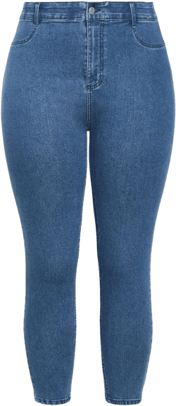 Avenue Women's Plus Size Jayda Skinny High Waist Jean - 16, Mid Wash