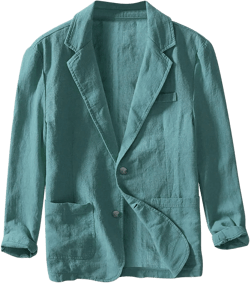 Men's Linen Business Suits Jacket Casual Loose Fitting Lightweight Fashion Solid Color Single Breasted Sport Coat X-Large Green