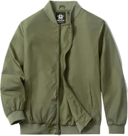 URBANFIND Men's Varsity Jacket Spring Fall Windbreaker Lightweight Bomber Jacket Large Avocado Green