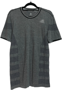 Adidas Running Grey Stretchy Sport Tee Size S