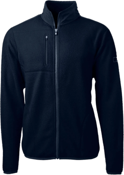 Cutter & Buck Cascade Eco Mens Big & Tall Sherpa Fleece Jacket 5X Navy Blue