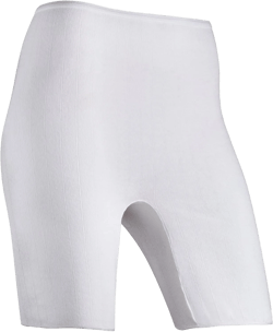 Indera Women's Above Knee Pant 100-Percentage Cotton 1x1 Rib (3-Pack) 3X White