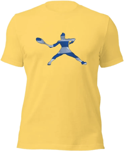 Maria Sakkari Tennis Greece Flag Silhouette Unisex Cotton Short Sleeve Shirt Medium Yellow