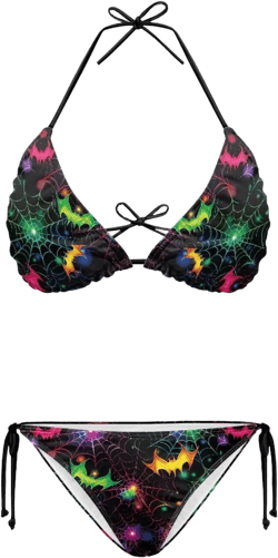 ELEDIZI String Women's Sexy Halter Thong Bikini 2 Piece with Tie Sides Summer Triangle Bikini Set Swimsuits : Clothing, Shoes & Jewelry