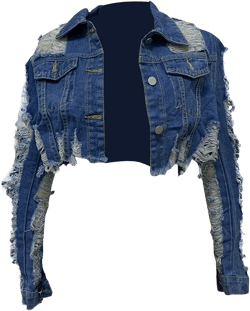 Short Ripped Crop Denim Jackets for Women Summer Button Down Boyfriend Distressed Croped Top Jeans Coat Denim Jacket X-Large Dblue