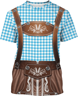 DFZ Oktoberfest Beer Shirt Novelty Tee Funny Short Sleeve 3D Printed Casual Holiday T-Shirt for Men Women X-Large Blue
