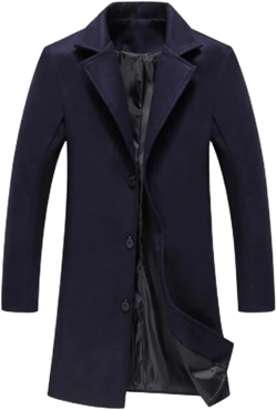 Fxbar Jacket Mens Men'S Solid Color Spread Collar Trench Coat Classic Single Breasted Extra Long Jacket Streetwear Casual Coat Fashion Mens Punk Denim Vest Sleeveless Jean Jackets