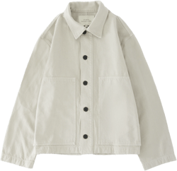 Graph Denim Jacket in Bone Grey