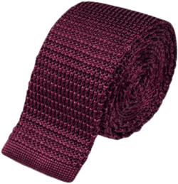 Silk Knitted Tie - Burgundy