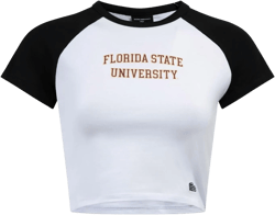 Hype & Vice Homerun Tee for Women (Small) - Florida State University Tank Top for Women, Crop T-Shirt, College Shirts for Game Days - Black at Amazon Women’s Clothing store