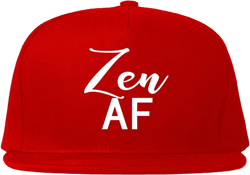 Zen AF Yoga Meditation Snapback Hat One Size Red