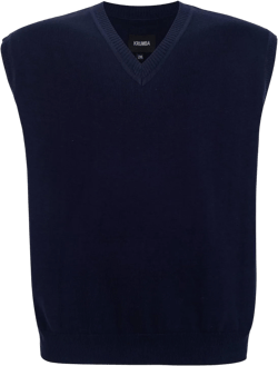 Krumba Men Oversized Sweater Vest: Plus Size Big Tall V Neck Cotton Pullover XX-Large Navy